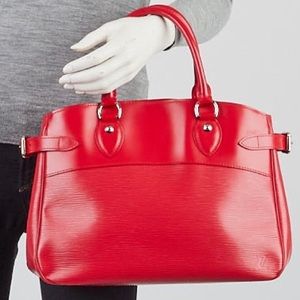 SOLD!! Stunning! Gorgeous red Louis Vuitton Passy